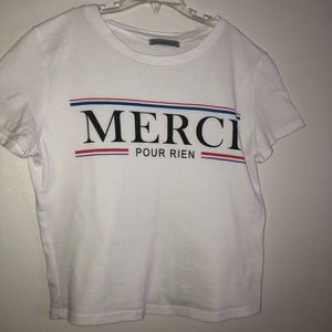 Charlotte Russe Merci Pour Rien Tee